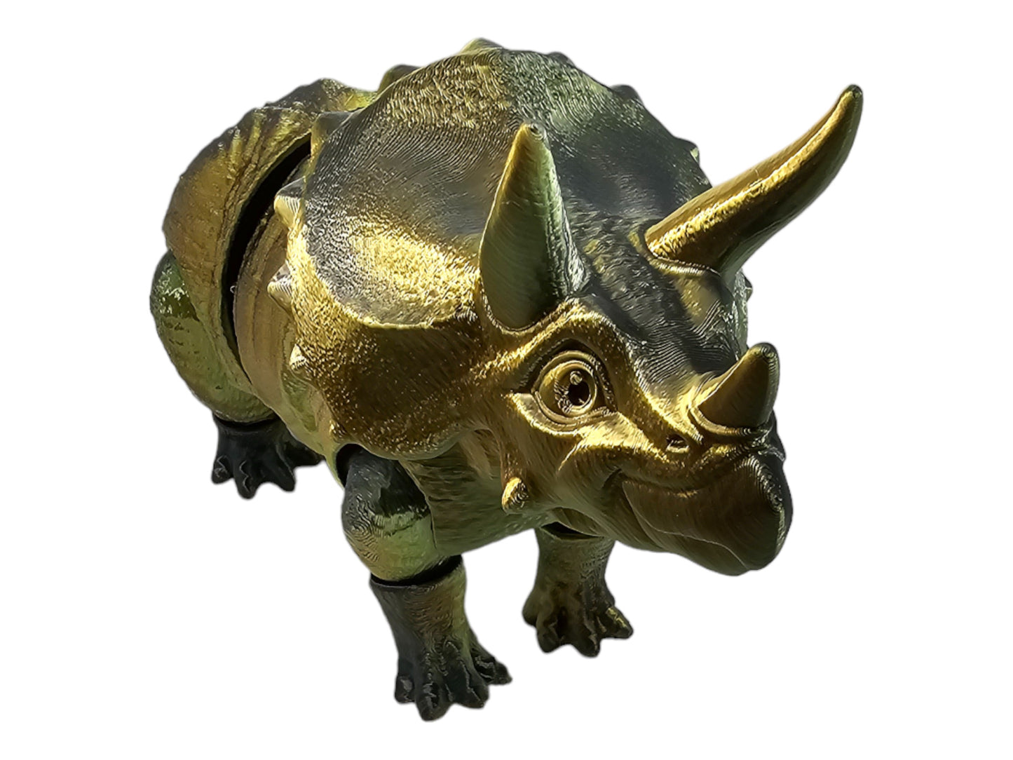 Articulated triceratops, 3d printed dino, dinosaur gift