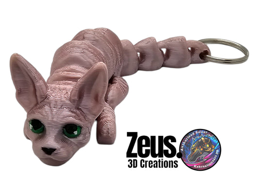 sphynx cat keyring / keychain / bag charm