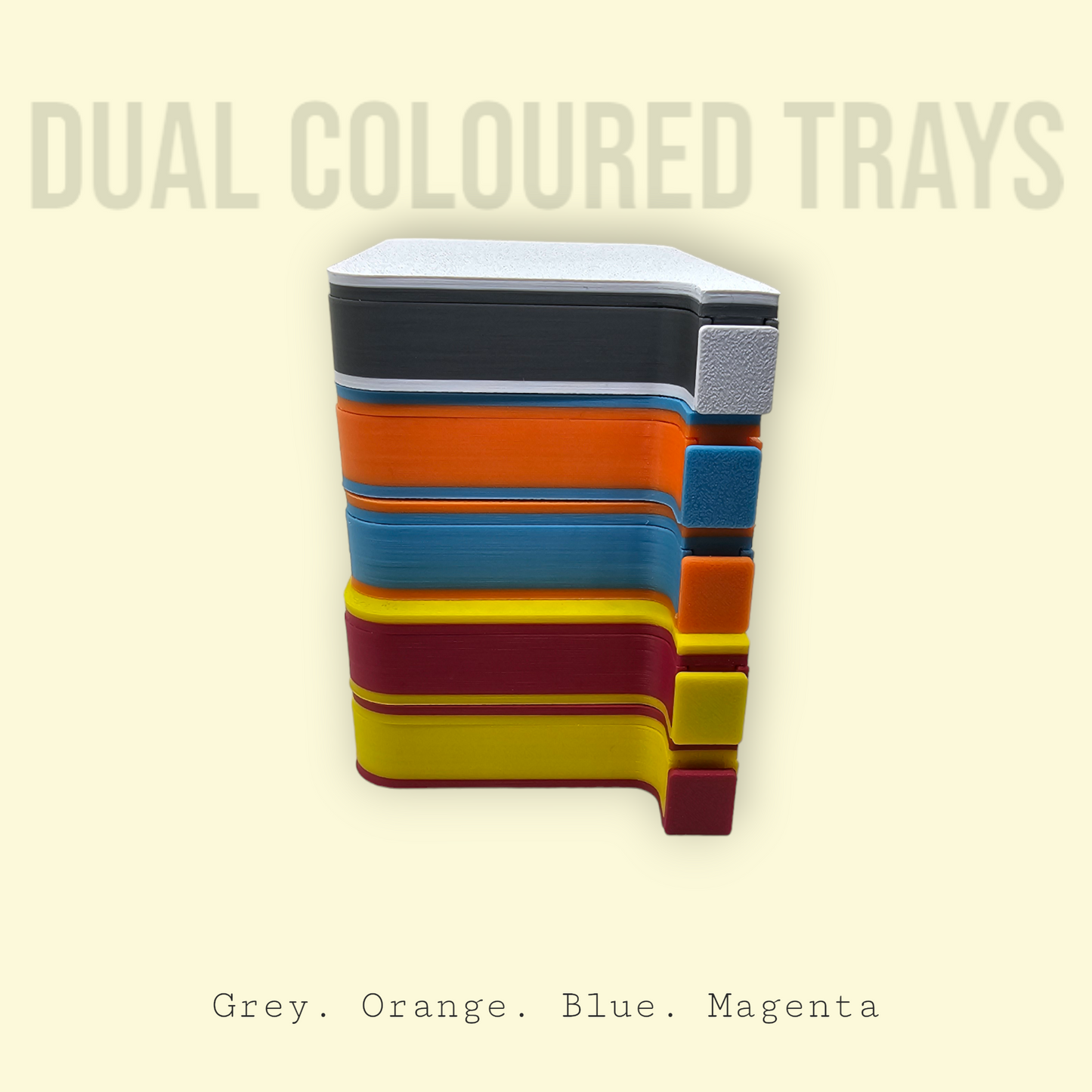 Dual Coloured Curved tray