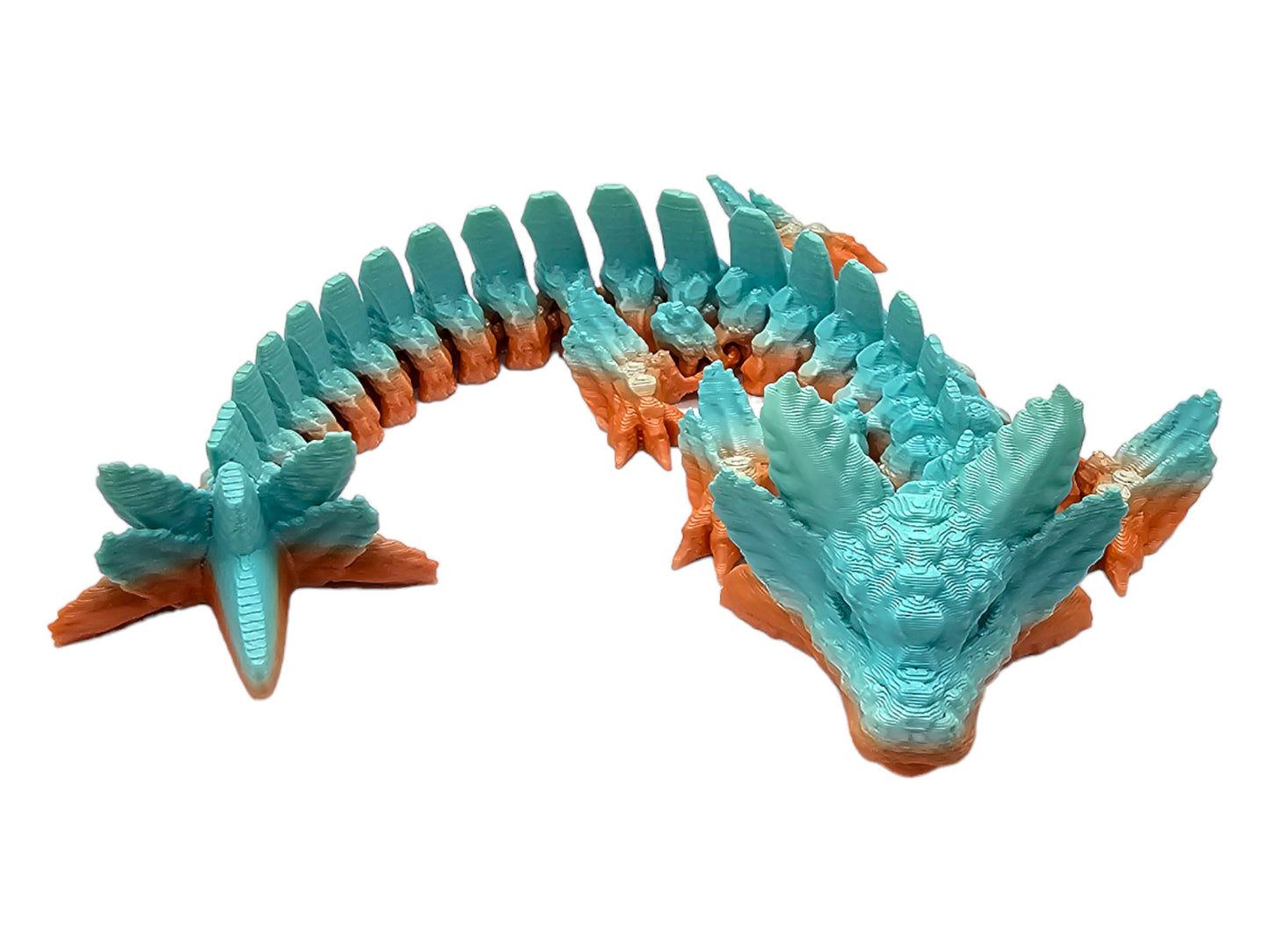 Axolotl Dragon, Cinderwing, pastel rainbow, articulated dragon, flexible, rainbow dragon, axolotl gift