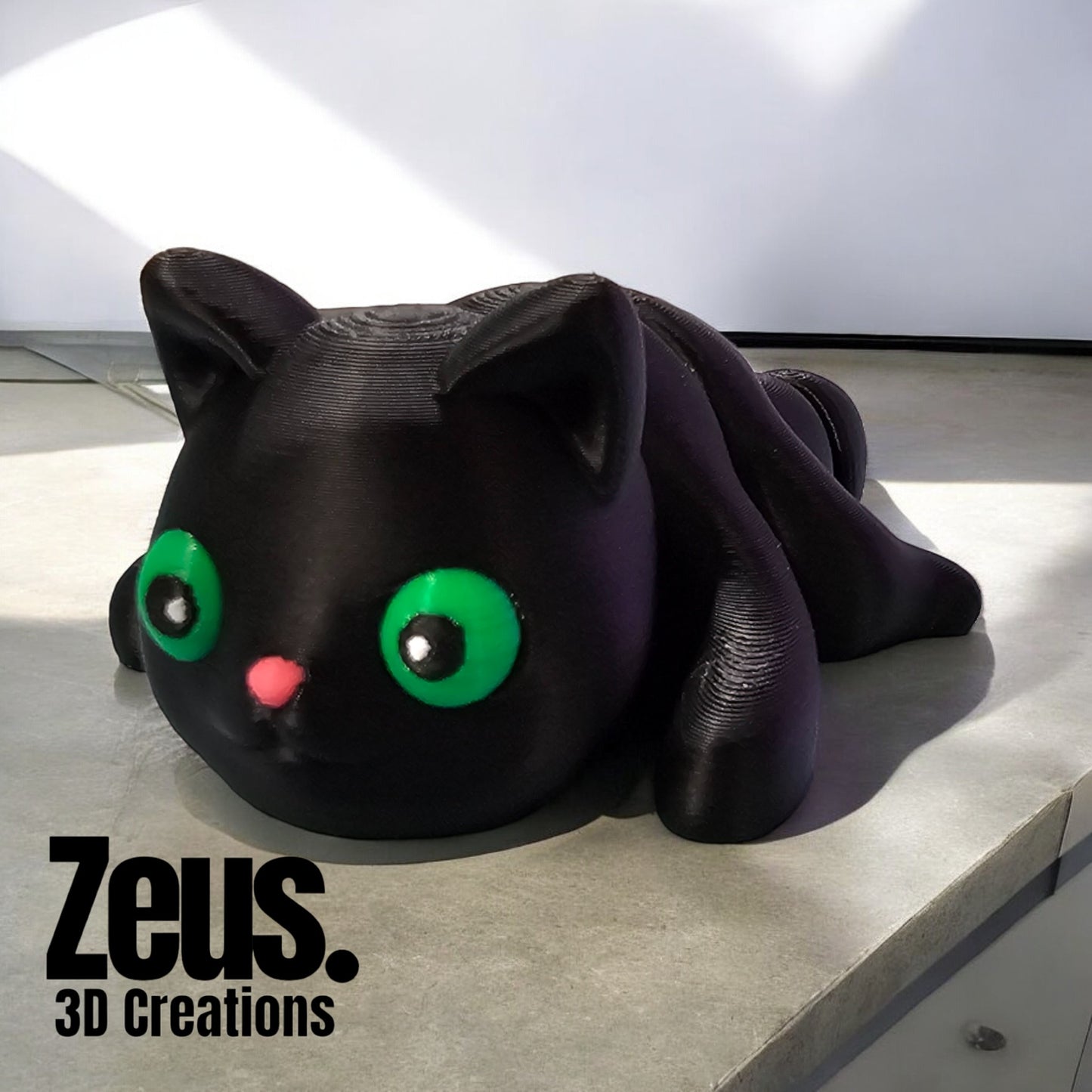 XL Mini Black Cat, fidget, desk buddy, black cat. cute decor