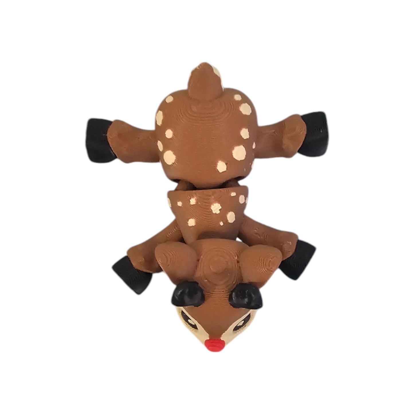 Cute Reindeer flexi decoration, 3D printed, Desk buddy, Chunky deer, Rudolph