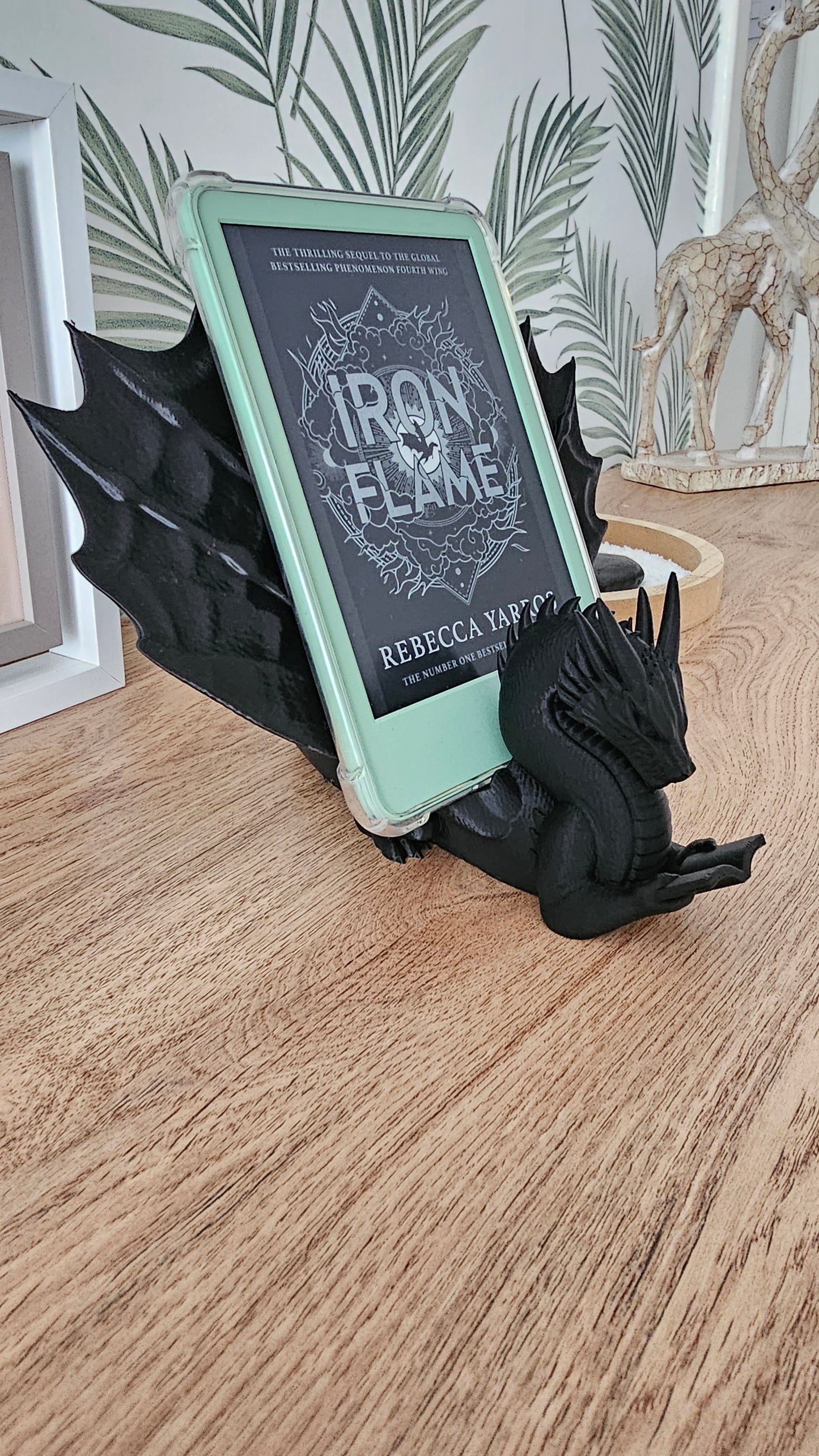 Dragon kindle stand, Kindle holder, book accessory, kindle accessory, 3D printed.