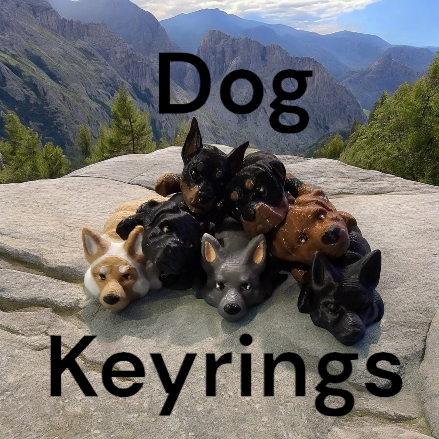 Dog breed Keyrings