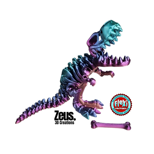 Flexi skeleton t-rex dinosaur